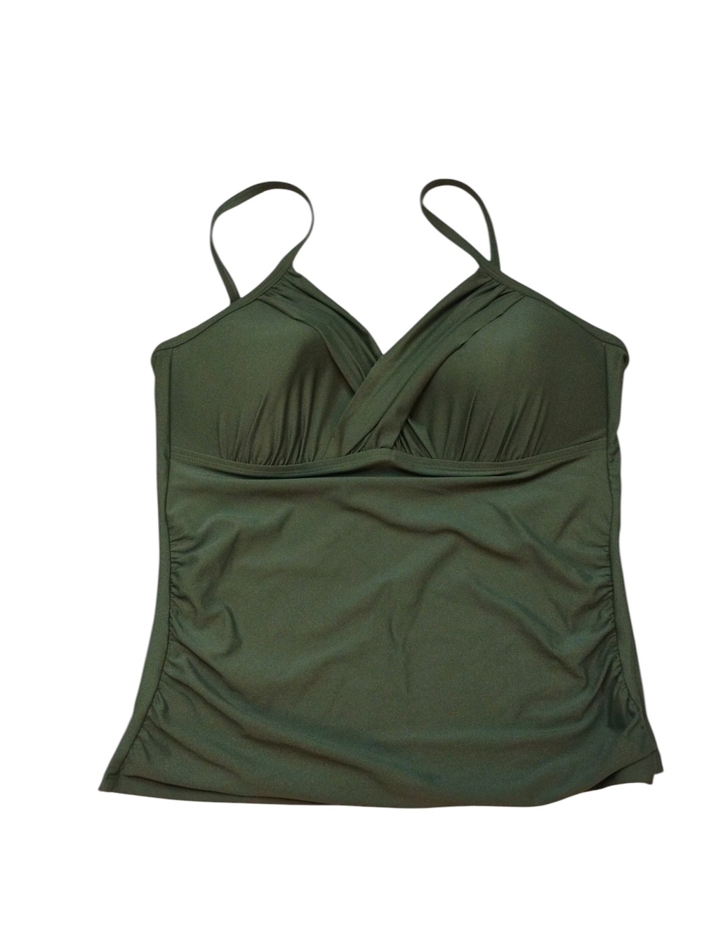 Hilor Olive Green Tankini Top SZ 12 NWT